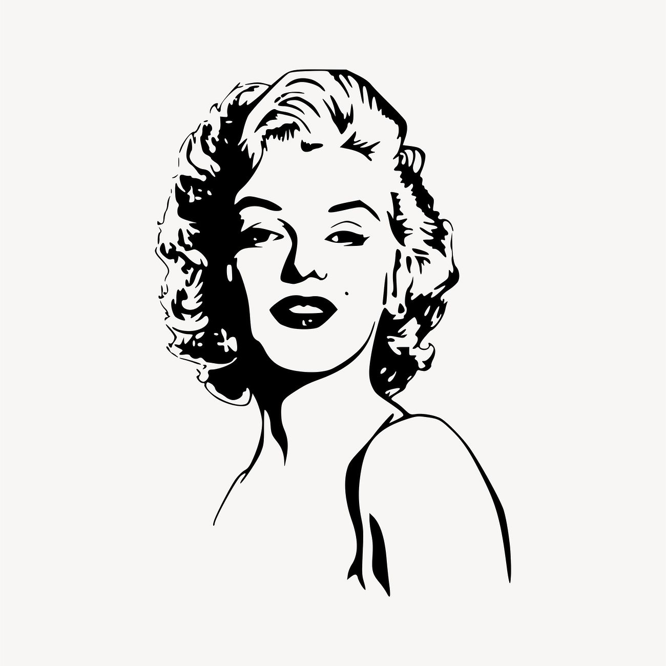 Marilyn Monroe drawing, famous actress